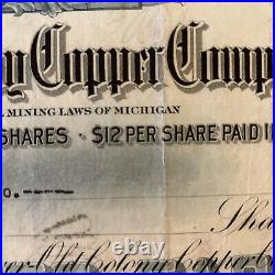 # mayflower old colony copper co michigan keweenaw rare type #1119